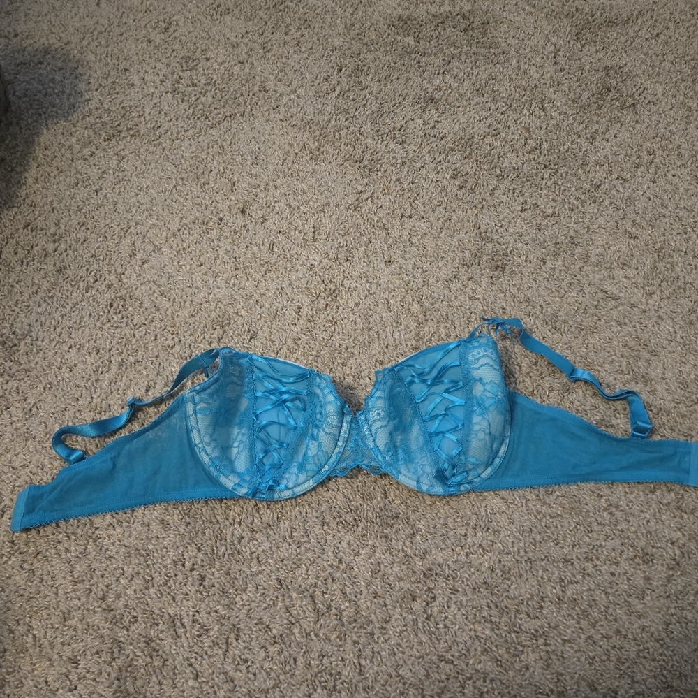 Adore Me Teal Lace Sexy Push Up 38ddd 38f Underwire Bra Nwot